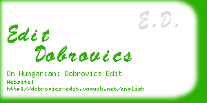 edit dobrovics business card